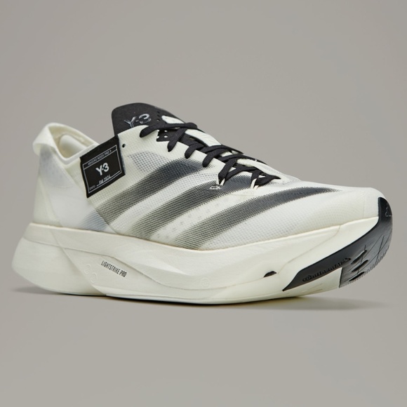 Size 10.5 - Adidas Y-3 Adizero Adios Pro 3 White Black Running Sneakers - Picture 5 of 11